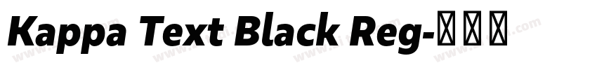 Kappa Text Black Reg字体转换